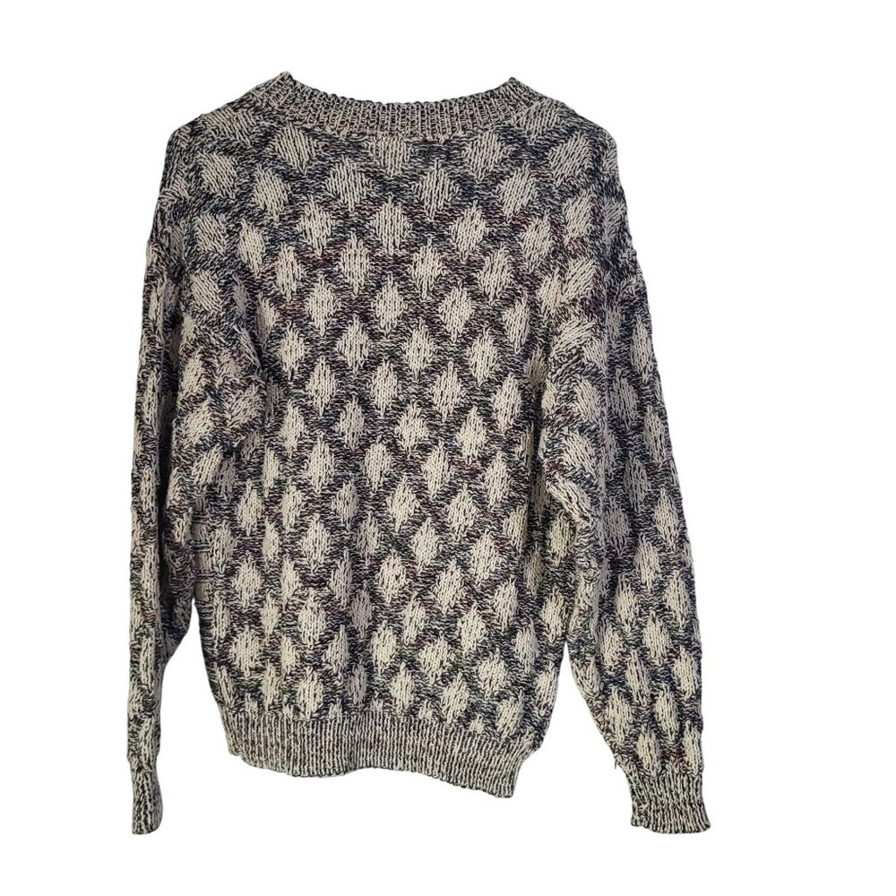 VTG Aztec Triangles Old Money Chunky Ugly Sweater Size Small - Picture 3 of 8